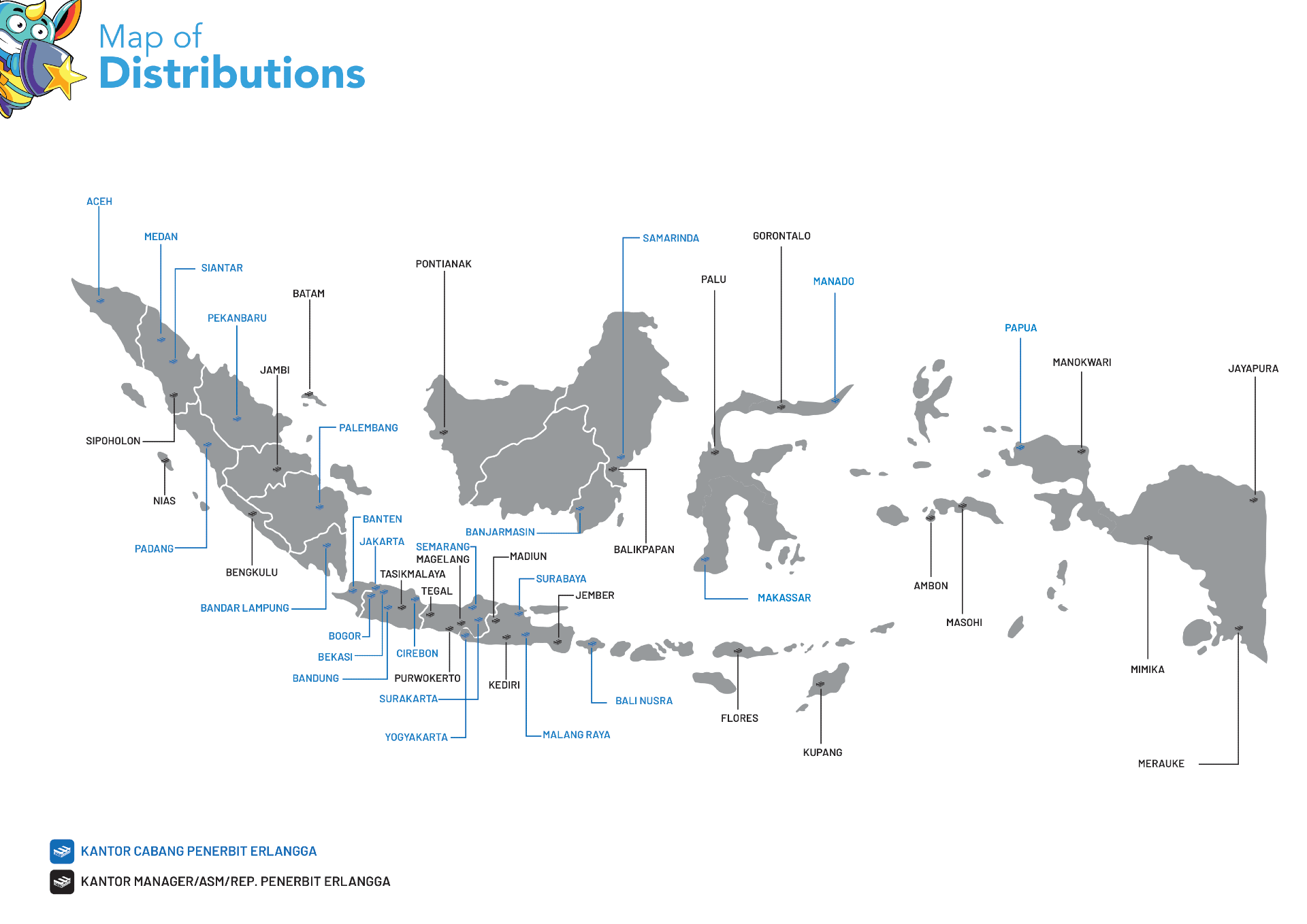 Peta Kantor Cabang Penerbit Erlangga